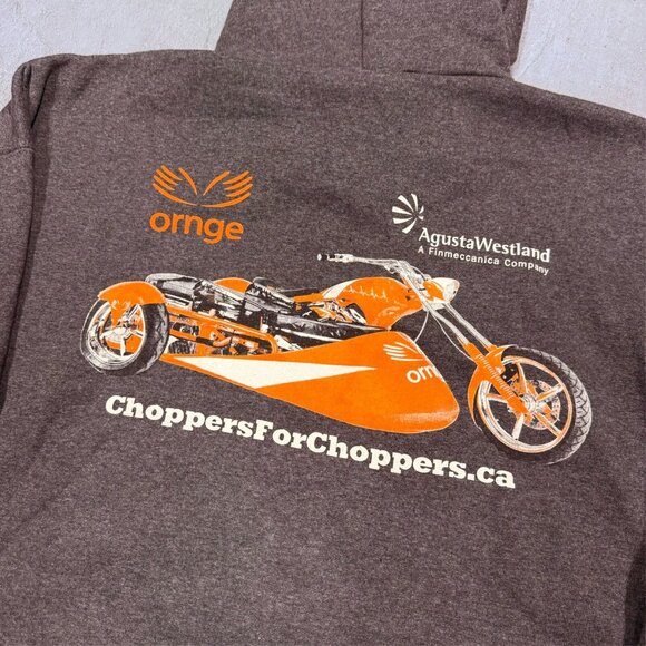 Vintage 1990s Orange County Choppers Motorcycle Hot Rod Hoodie XL - Picture 8 of 8